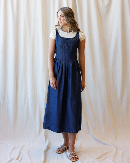 Downeast Best Ever Dress in floral pattern, featuring a sleeveless design and flowy fabric, perfect for casual or summer wear.