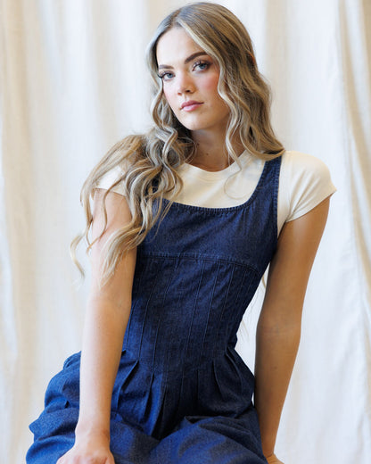 Downeast Best Ever Dress in vibrant floral print, featuring a flowy fabric and sleeveless design perfect for warm weather.