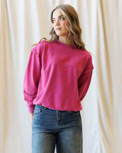 Downeast Prep & Pretty Pullover top in soft fabric, featuring a relaxed fit and stylish design, ideal for casual wear.