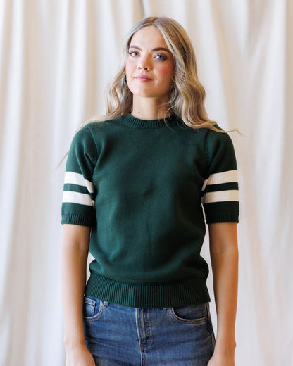 Downeast Team Spirit Crew sweater in cozy knit fabric, featuring a classic crew neck and team logo design.