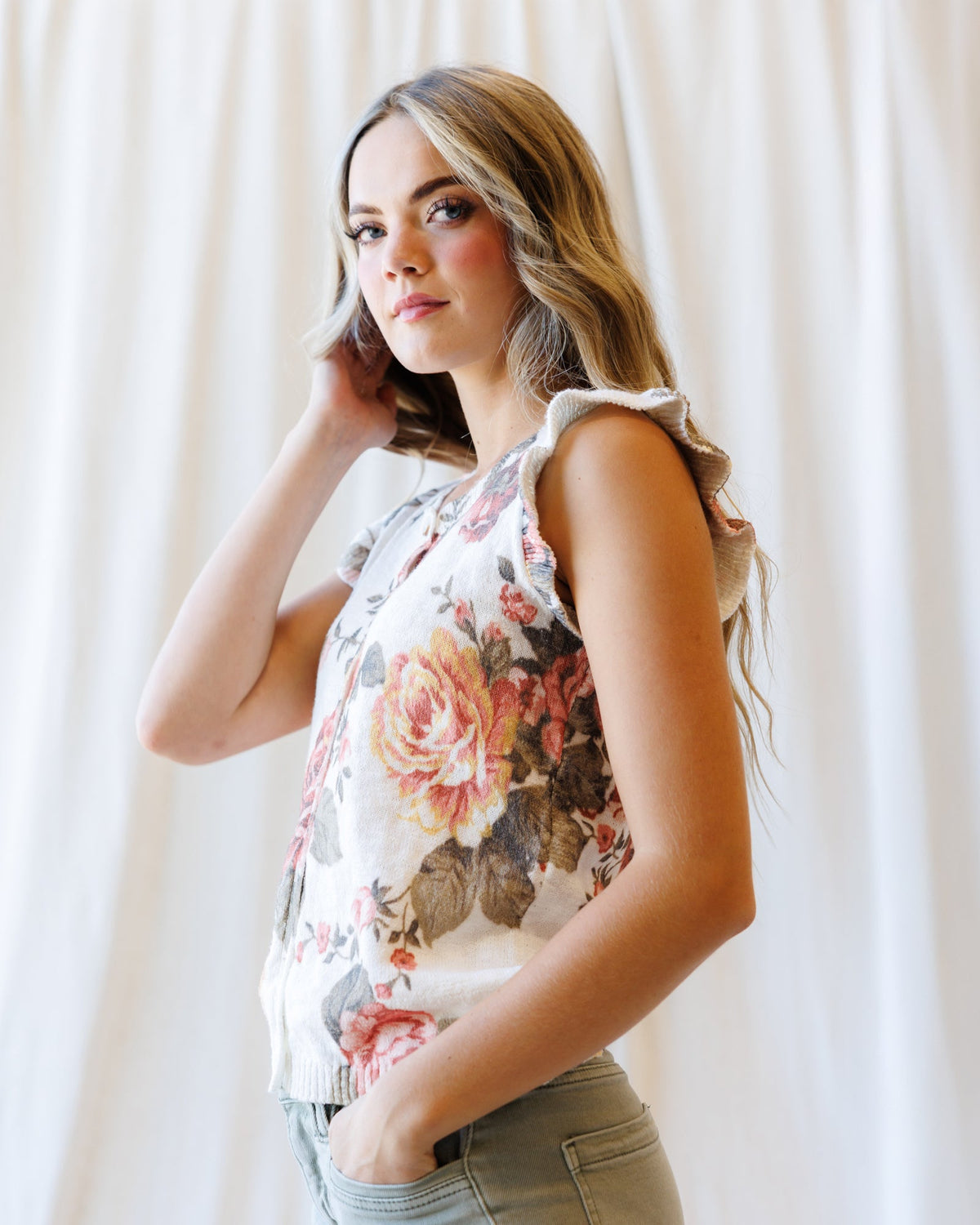 Downeast Good Call cardigan sweater in soft knit fabric, featuring a classic design and button-front closure.
