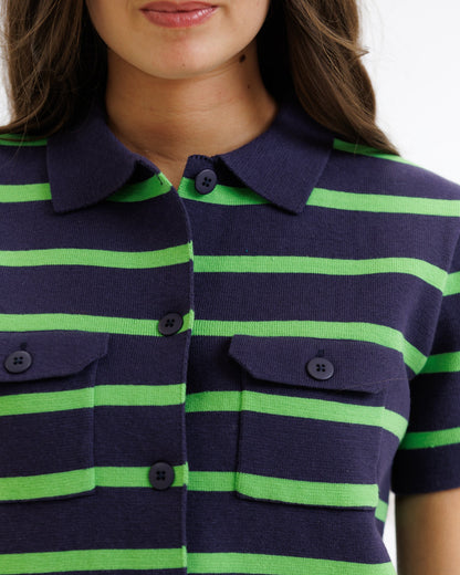 Downeast Summer Camp sweater, cozy knit sweater in vibrant summer colors, perfect for casual wear and outdoor activities.