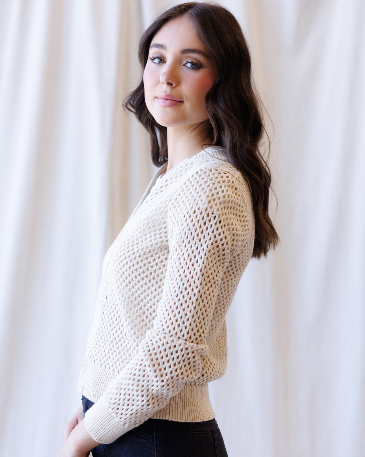 Downeast Signature Sweater Jacket, cozy knit sweater with a stylish design and zipper front, perfect for casual wear.
