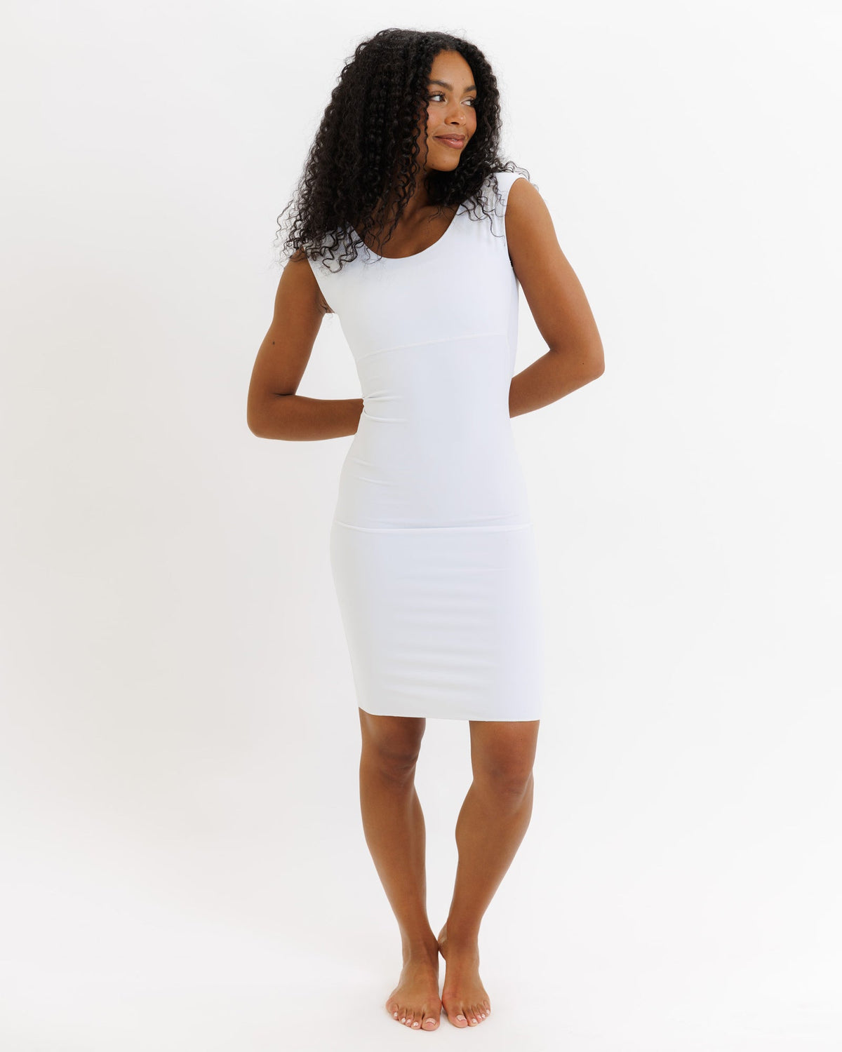 Downeast Essentials Contour Slip showing a close-up of the smooth, fitted fabric design on a neutral background.