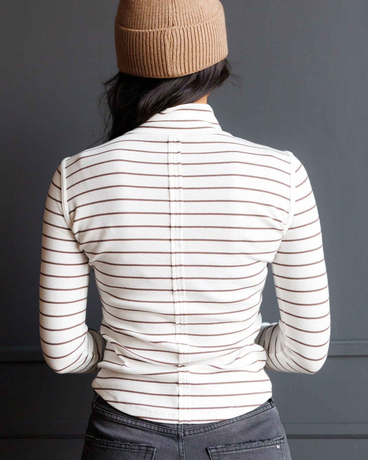 Downeast mock neck Henley top featuring a cozy knit fabric and button placket, perfect for casual layering and stylish comfort.