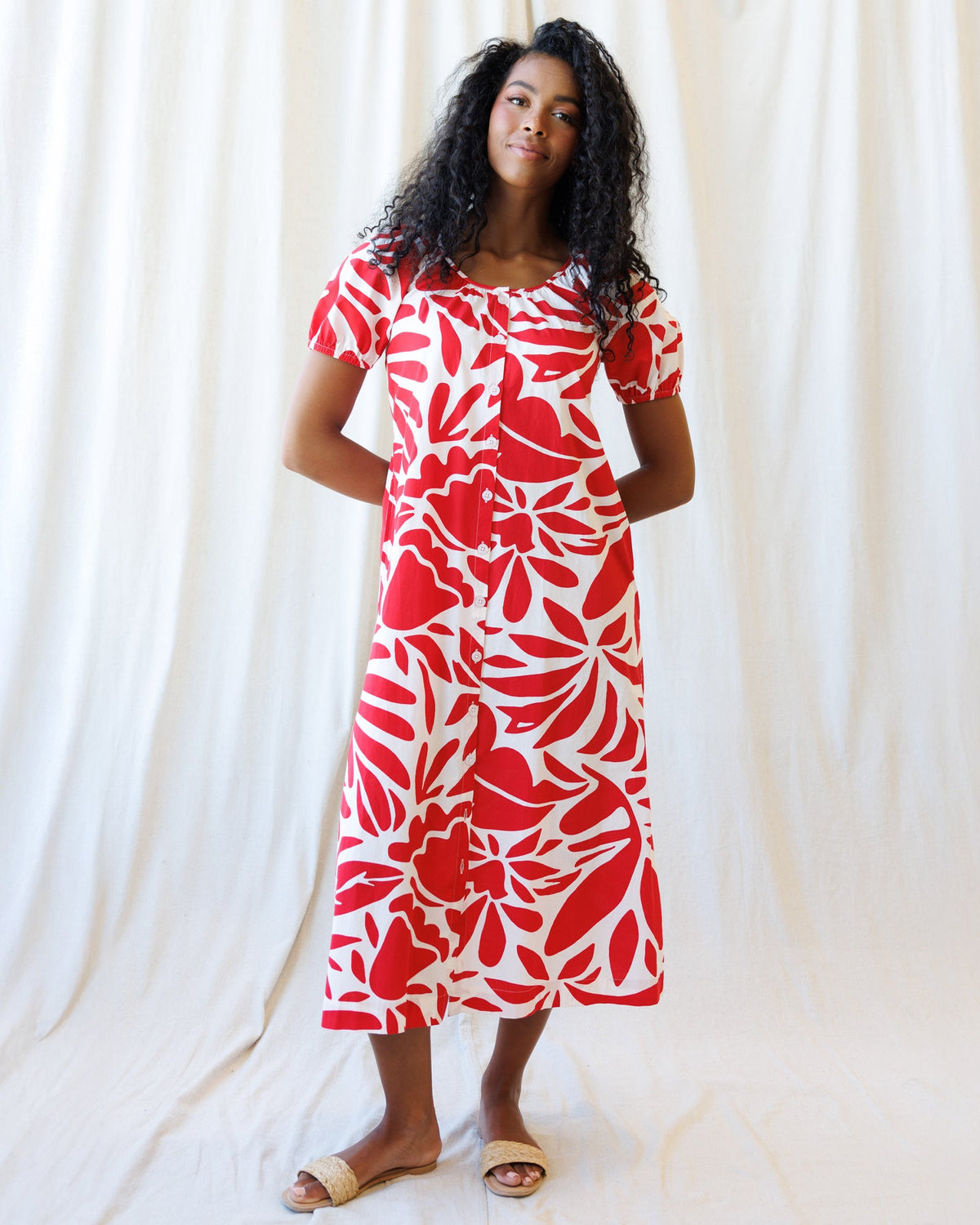 Downeast Vitamin Sea dress featuring a breezy, floral design with a relaxed fit and lightweight fabric for summer wear.