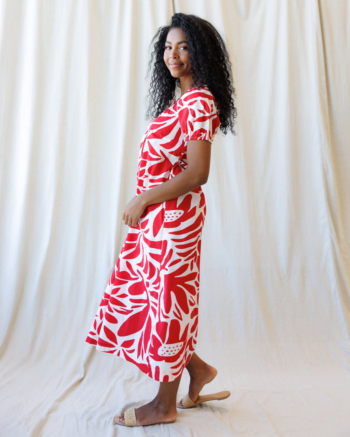 Downeast Vitamin Sea Dress featuring lightweight fabric, floral pattern, and sleeveless design perfect for summer wear.