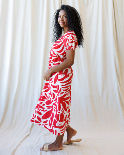 Downeast Vitamin Sea Dress featuring lightweight fabric, floral pattern, and sleeveless design perfect for summer wear.