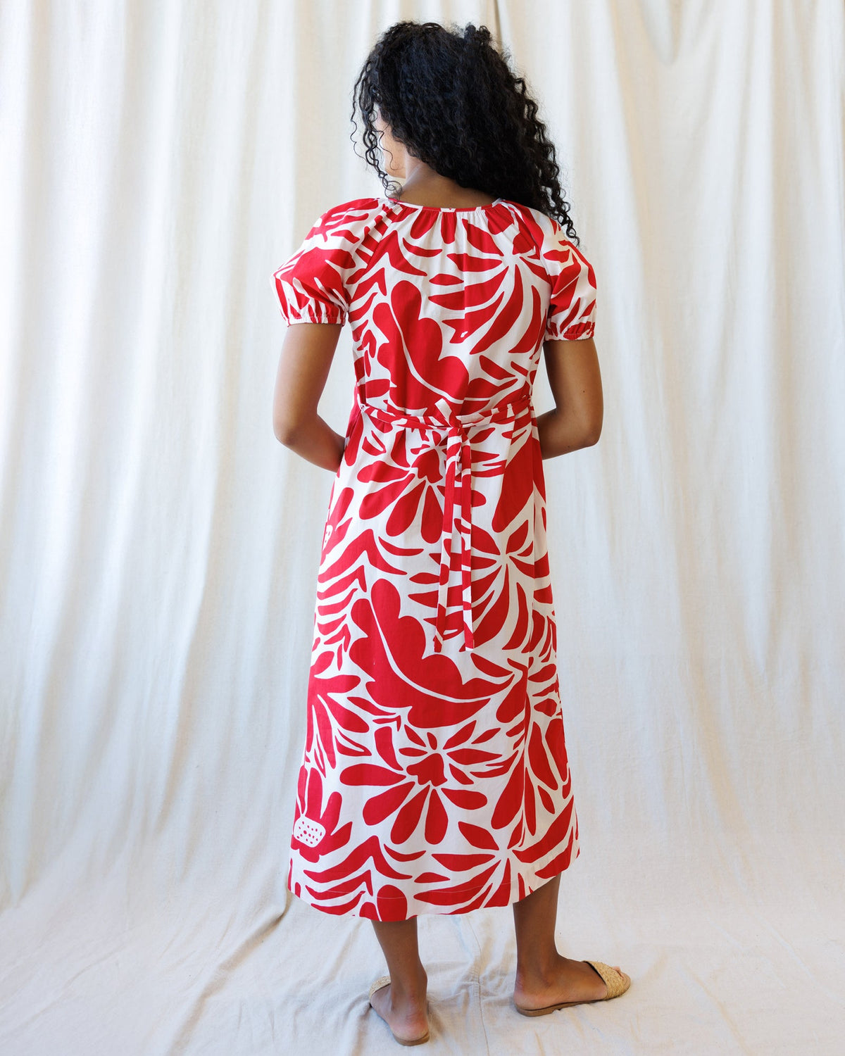 Downeast Vitamin Sea Dress shown in a casual, flowy style with a colorful print and sleeveless design, perfect for summer wear.
