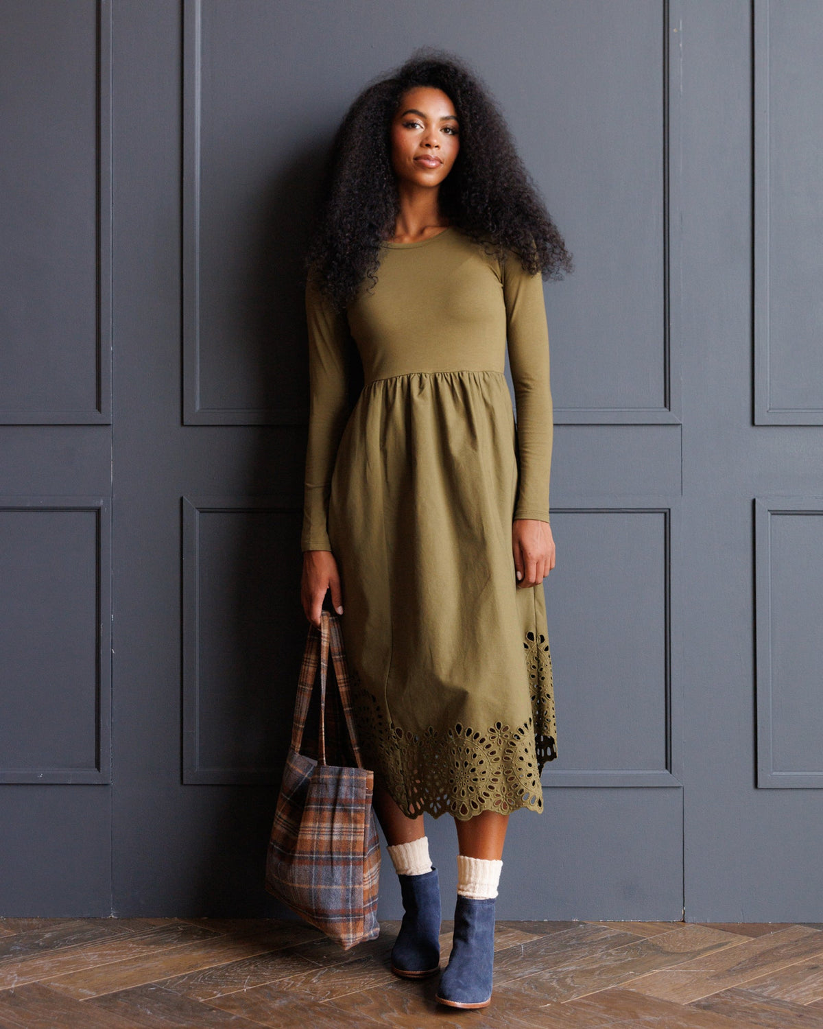 Downeast embroidered hybrid dress with intricate floral embroidery, lightweight fabric, and a stylish, versatile design for casual wear.
