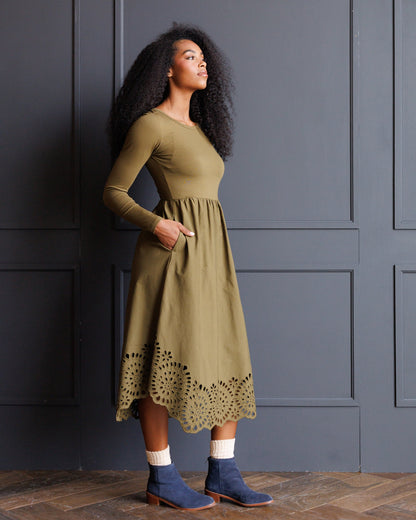Embroidered hybrid dress by Downeast featuring intricate embroidery, flowing fabric, and a stylish, elegant design.