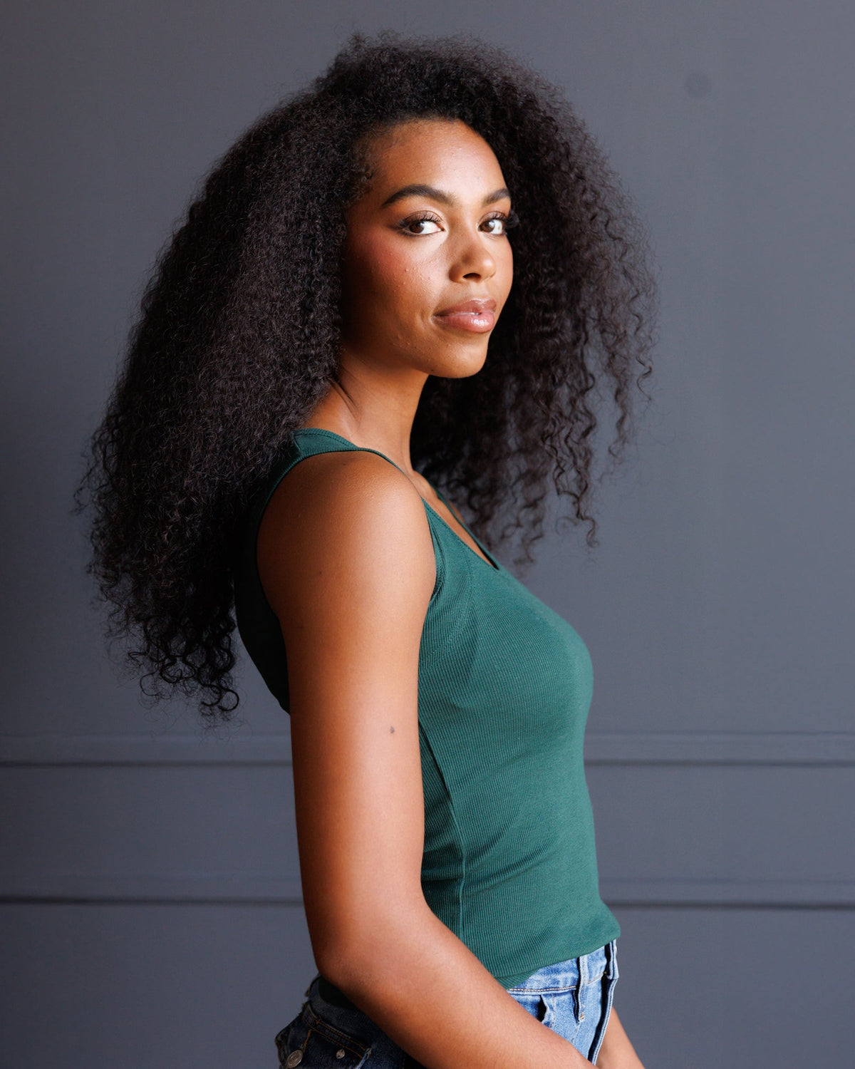 Downeast Everyday Tank top in soft fabric, sleeveless design with scoop neckline, displayed in natural fabric color.