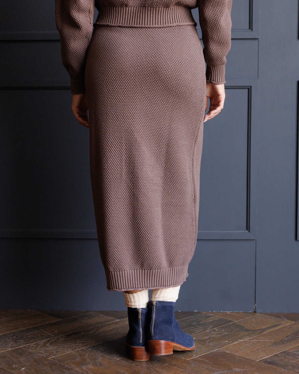 Downeast Carpe Diem skirt in soft fabric, featuring a stylish, flowing design perfect for casual or dressy occasions.