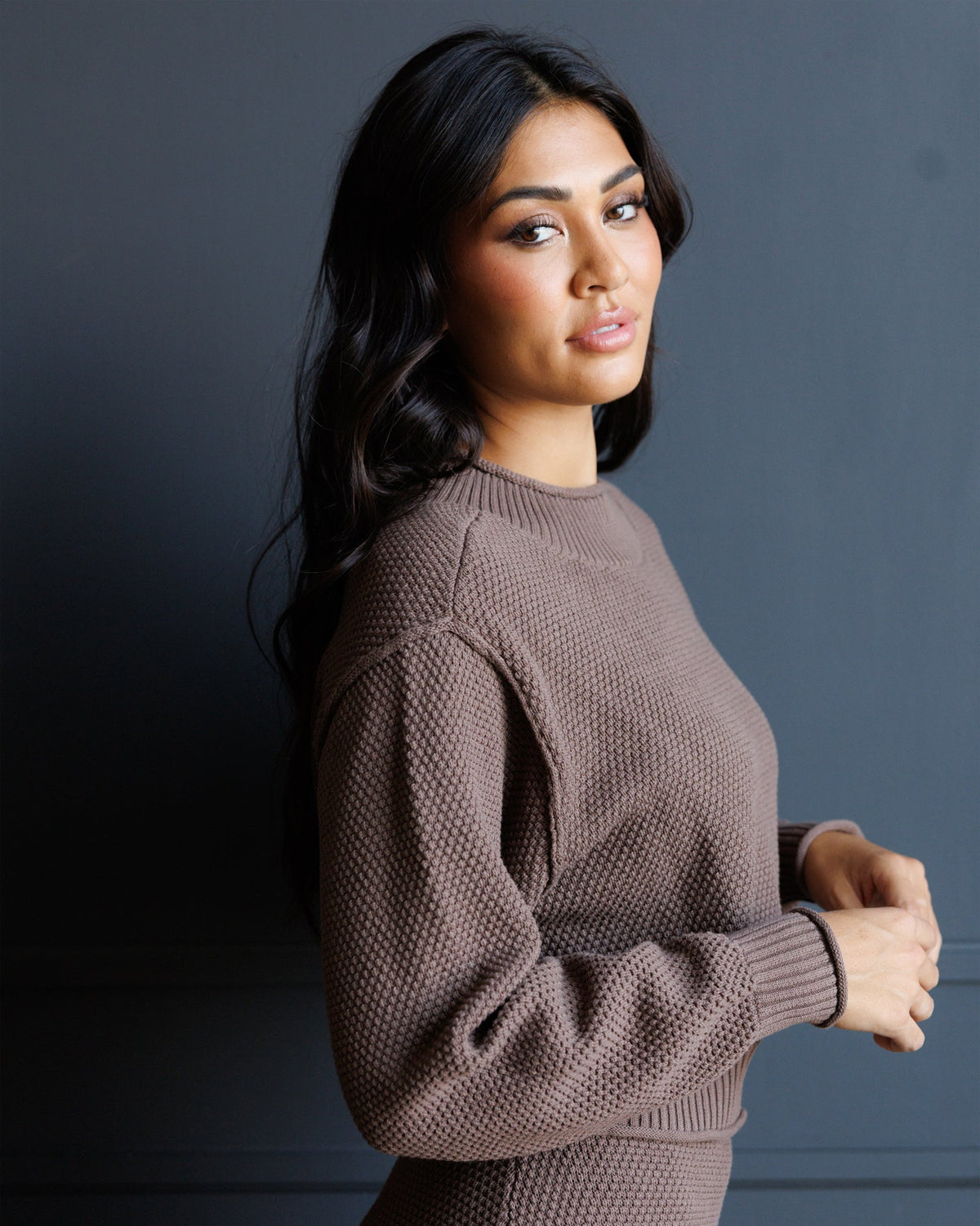 Downeast Carpe Diem sweater in soft knit fabric, featuring a relaxed fit and stylish design, perfect for casual wear.