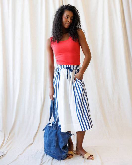 Downeast Sail Away Skirt in lightweight fabric, featuring a nautical-inspired design and a comfortable fit for casual wear.