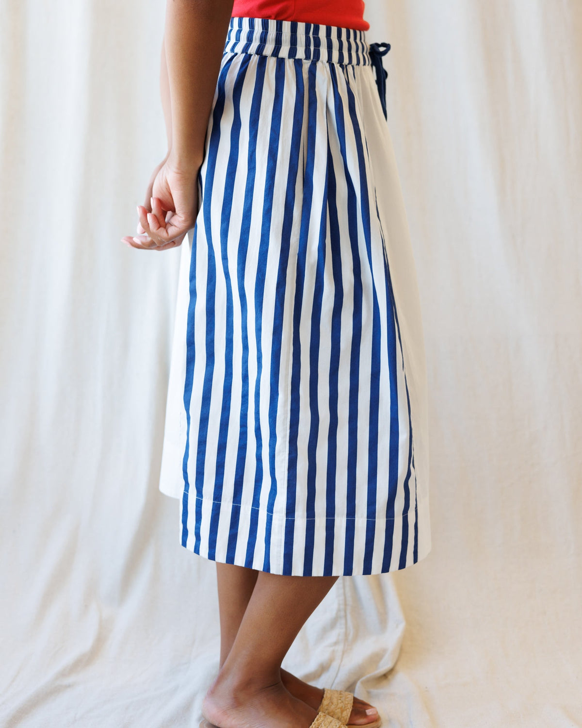 Downeast Sail Away skirt in lightweight fabric with a nautical-inspired pattern, styled with a relaxed fit and casual design.