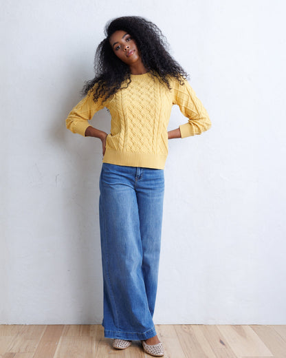 Downeast Glow On Sweater featuring a cozy knit design in soft, neutral tones, perfect for casual wear.