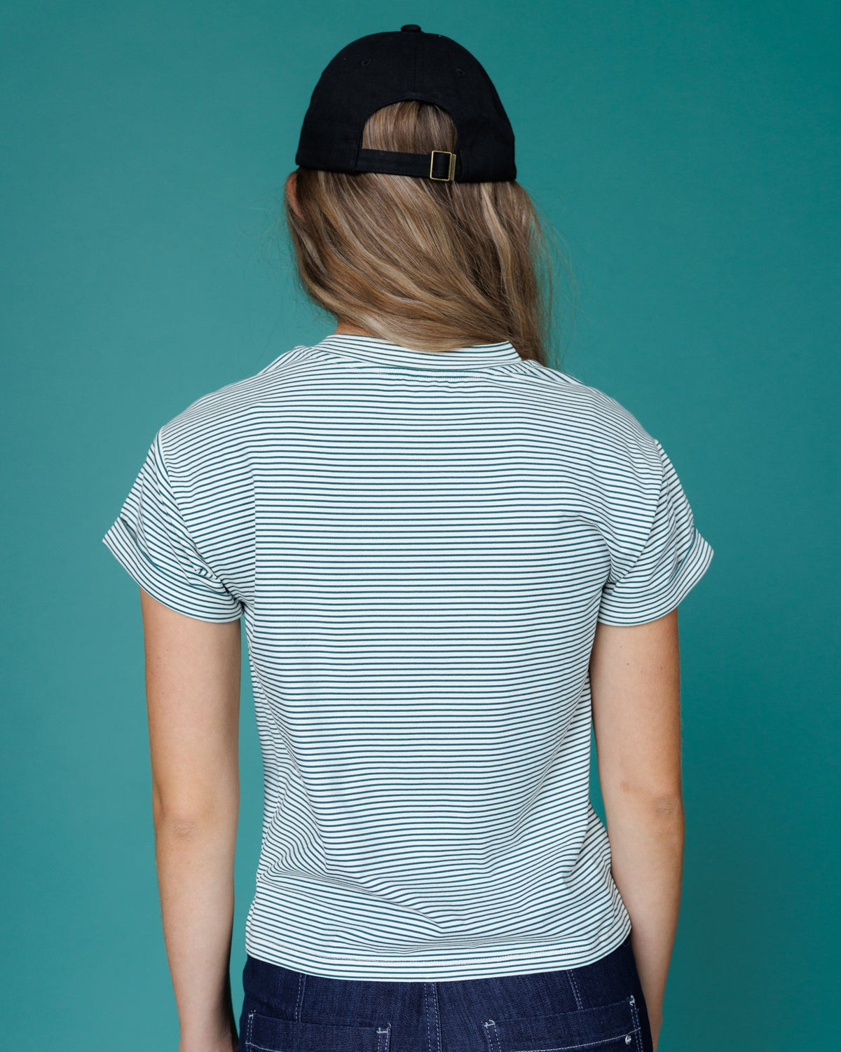 Downeast Fundamental Tee, casual cotton top in a neutral color, featuring a classic fit and short sleeves.