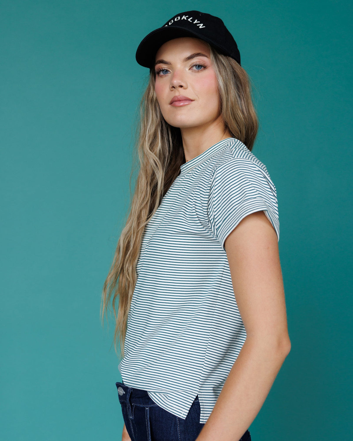 Downeast Fundamental Tee, a casual short-sleeve top in soft fabric, shown in a neutral color with a classic fit.
