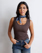 Downeast Everyday Tank top in soft fabric, sleeveless design, casual fit, featuring a round neckline and neutral color.