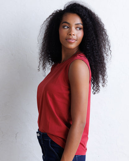 Downeast Your Favorite Tank top in soft fabric, featuring a sleeveless design and casual fit, shown in a neutral color.