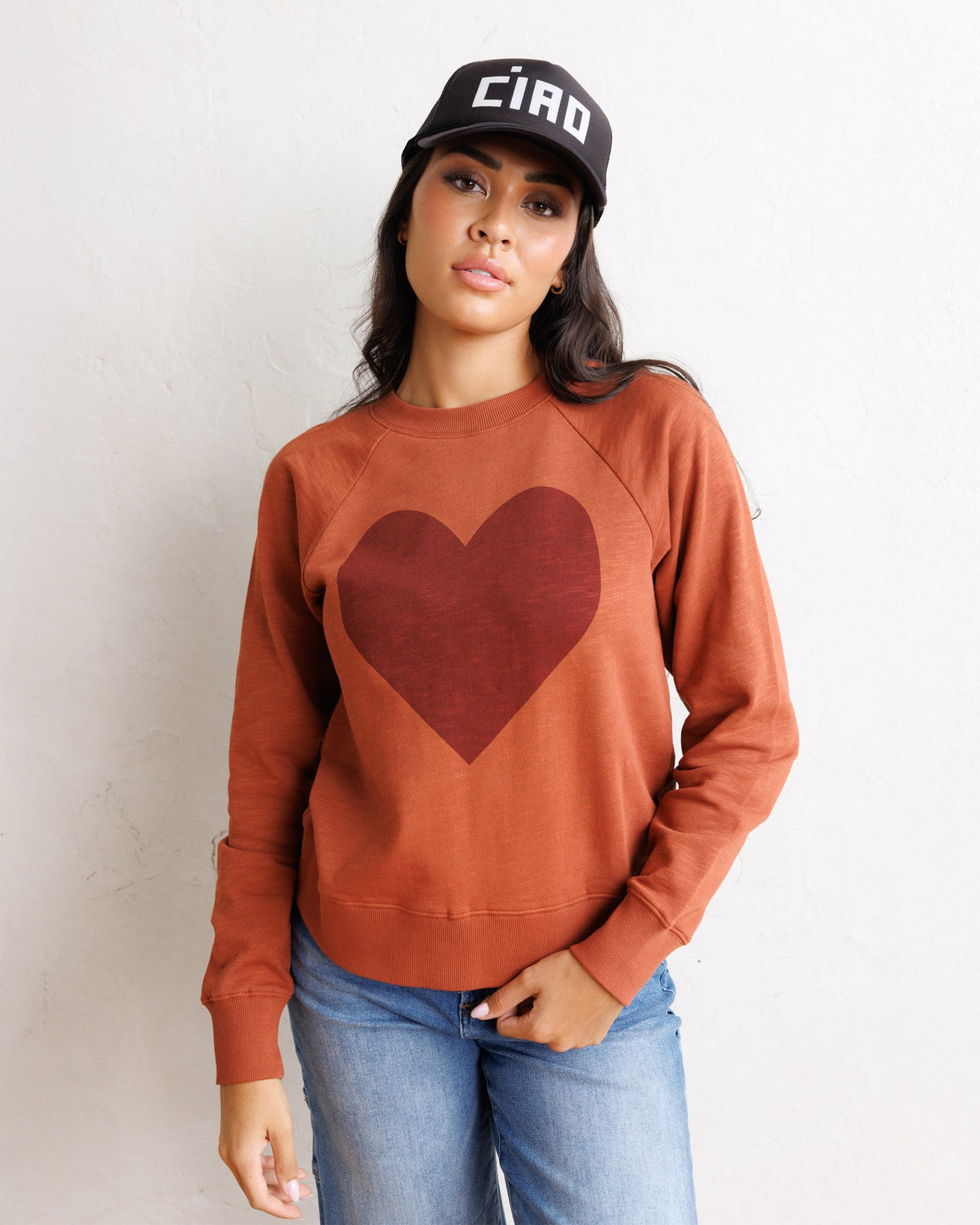 Downeast Old School Crew top, casual long-sleeve shirt in a comfortable fabric, featuring a classic crew neckline and relaxed fit.