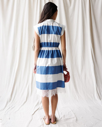 Downeast Hamptons Dress, stylish women's dress with a relaxed fit and floral pattern, displayed on a hanger.