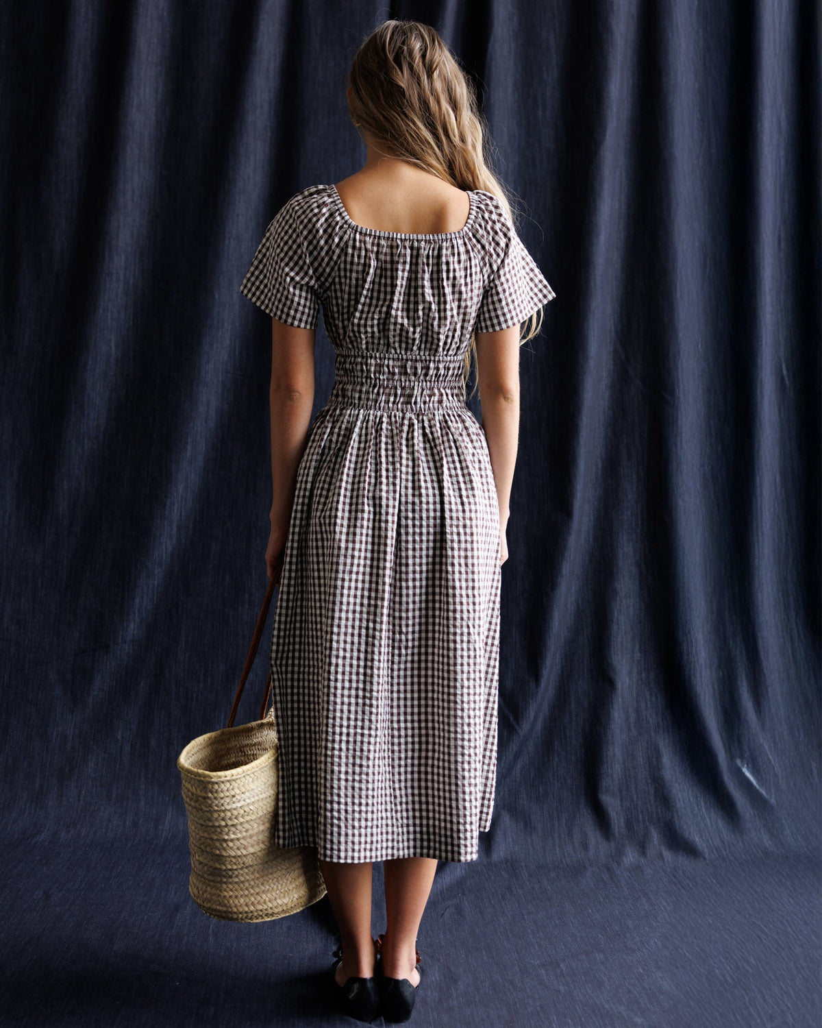 Downeast Maybelle Dress, lightweight and flowy women's dress with floral pattern and short sleeves, perfect for casual wear.