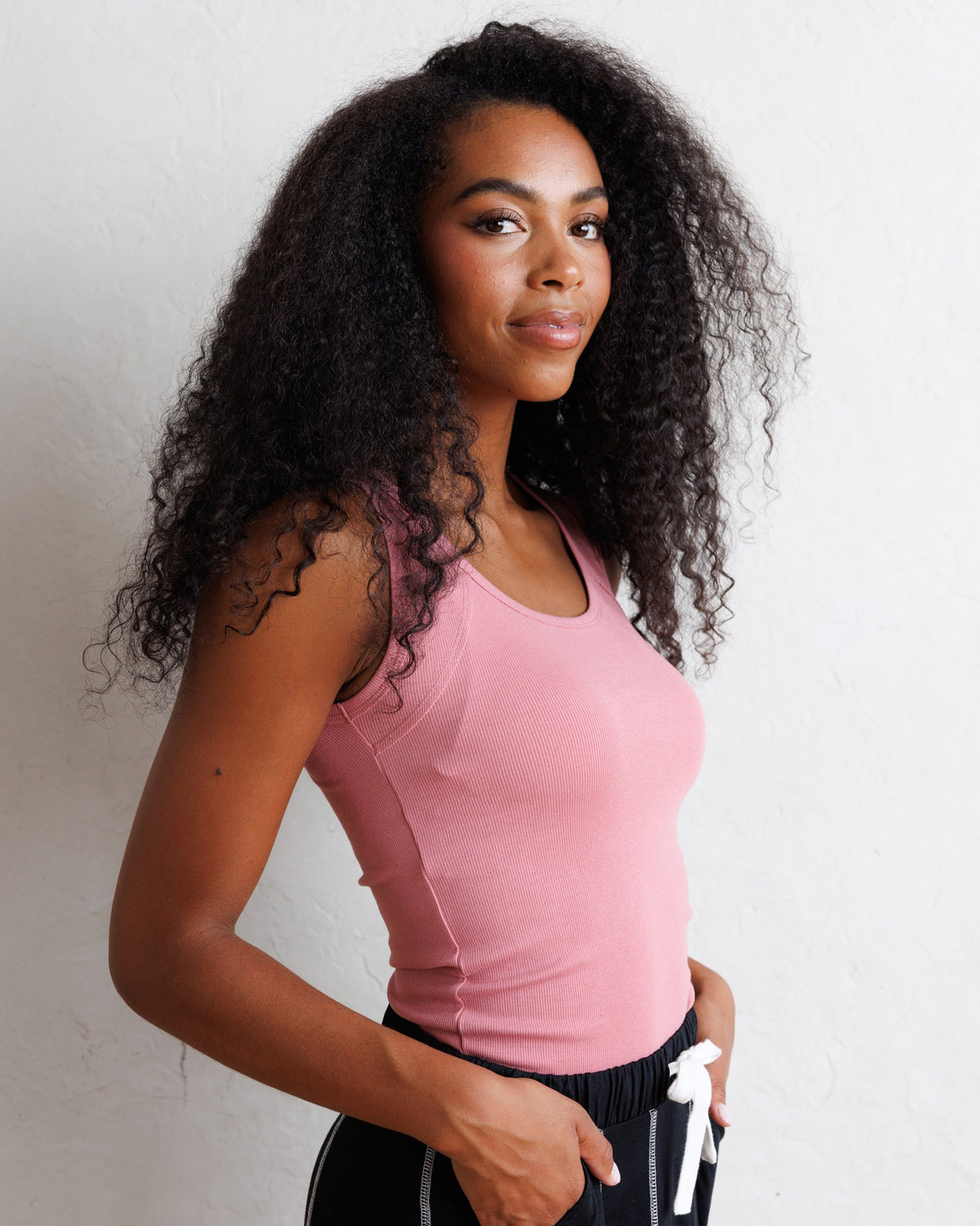 Downeast everyday tank top in soft fabric, sleeveless design, and classic fit, shown on a neutral background.