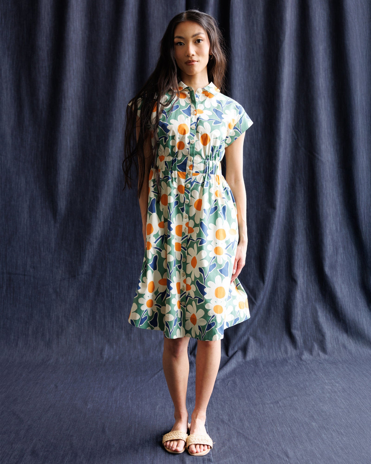 Downeast Newberry Dress featuring a stylish, comfortable design with a floral pattern, perfect for casual or semi-formal occasions.