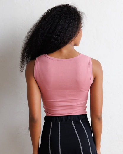 Downeast everyday tank top for women, lightweight and comfortable sleeveless top, in a neutral color.