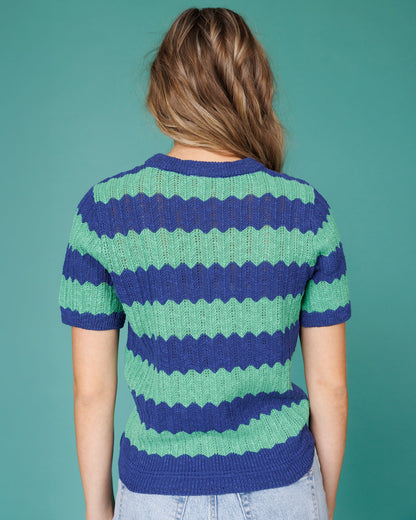Downeast Tropez Sweater in soft knit, featuring a relaxed fit and ribbed cuffs, displayed on a neutral background.