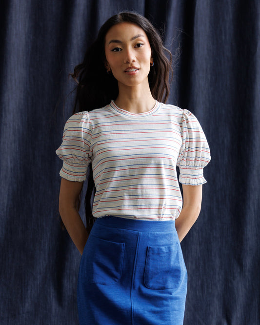 Downeast Tres Belle top in soft fabric, featuring a stylish neckline and long sleeves, perfect for casual or dressy wear.