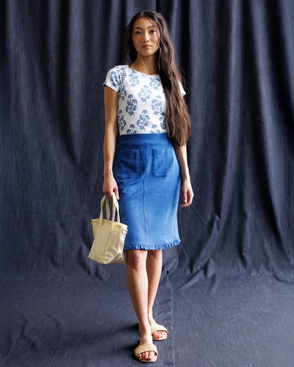 Downeast Perfect Balance Pretty Skirt in soft fabric with a flattering fit and stylish design, shown on a model.