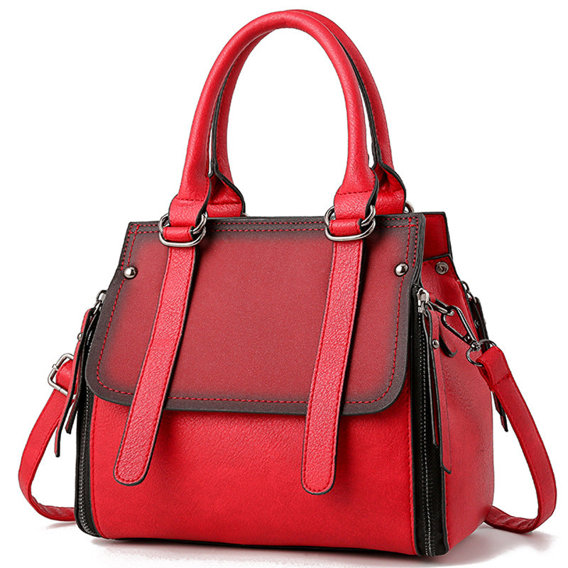 BACKUPMYFILESNOW® women's tote bag and crossbody handbag in black leather, stylish and spacious for everyday use