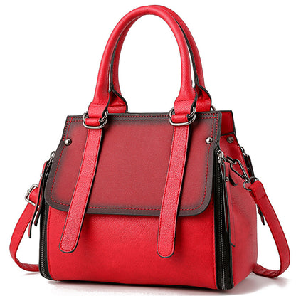 BACKUPMYFILESNOW® women's tote bag and crossbody handbag in black leather, stylish and spacious for everyday use