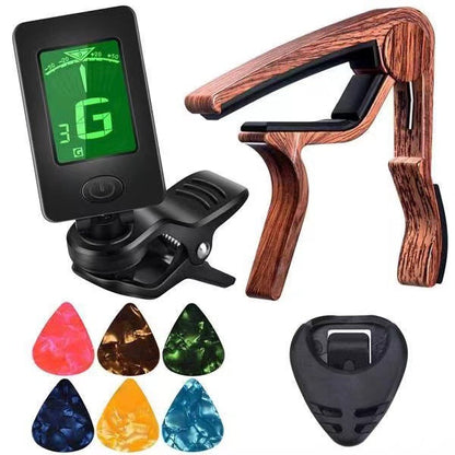 Portable metal guitar capo tuning clip for home use