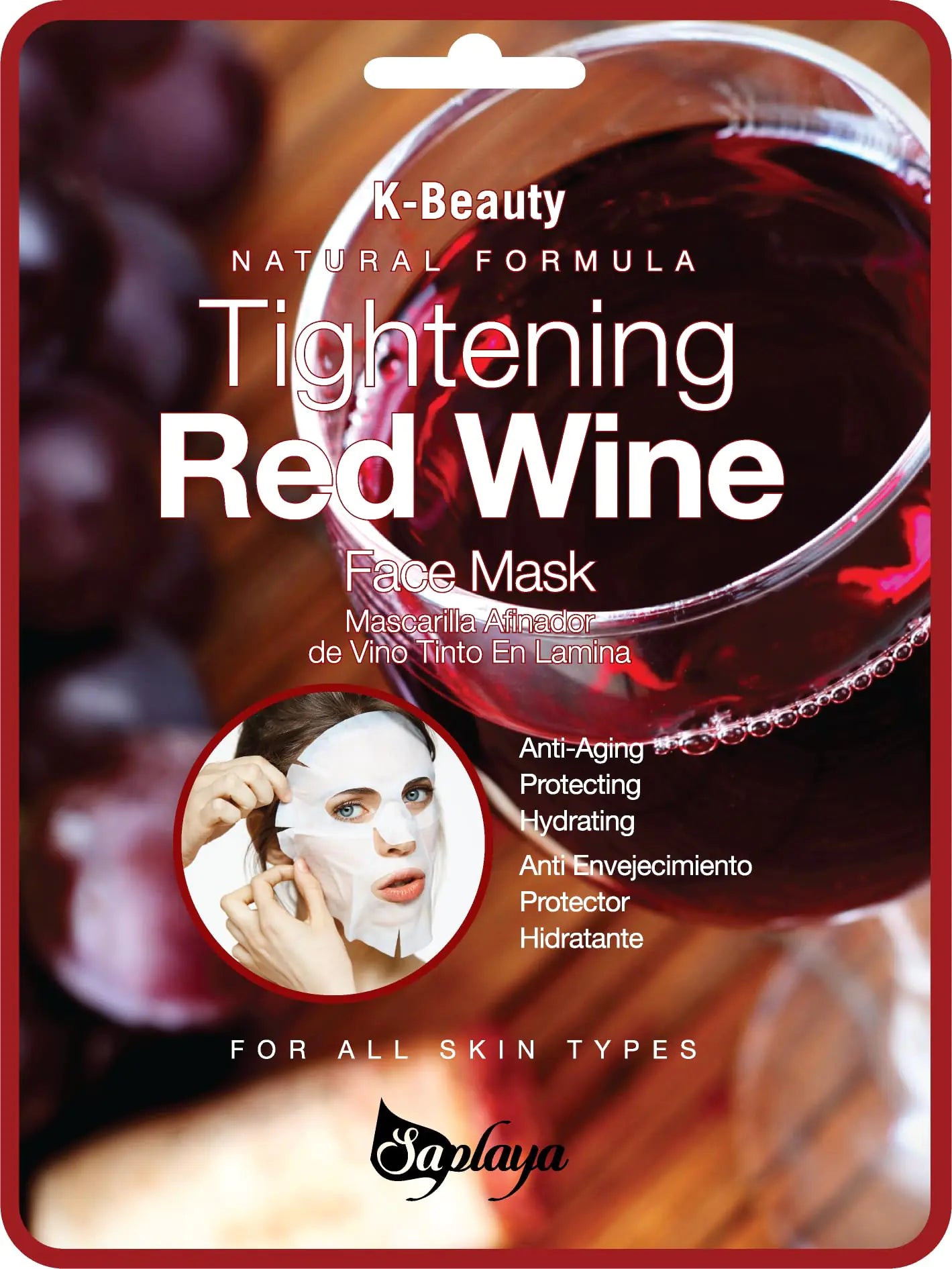 Saplaya Face Masks 6 Pack Scented Facemask Sheets Skin Care Mask Single Scent K-Beauty Natural Formula