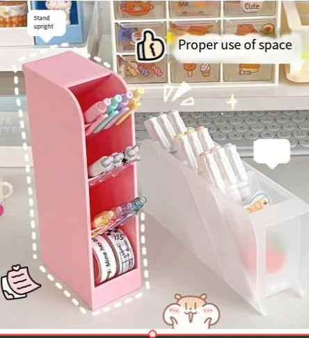 Korean Cute Desktop Storage Organizer with Four Slots