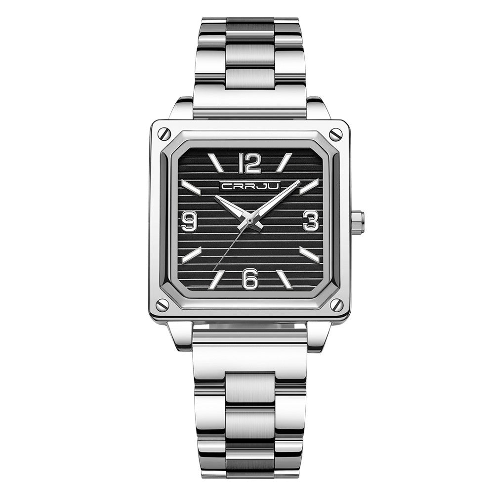 Simple unisex square waterproof watch with a minimalist design by My Store