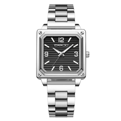 Simple unisex square waterproof watch with a minimalist design by My Store