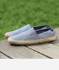 Men's Chinese style summer fisherman slip-ons by BACKUPMYFILESNOW®, featuring breathable fabric and traditional slip-on design.