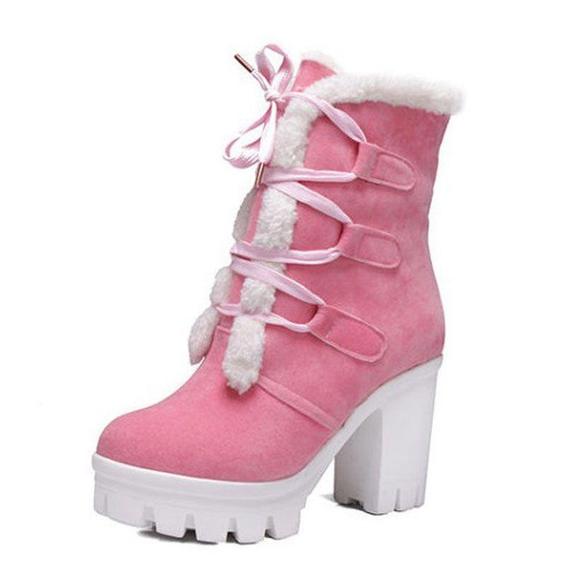 Wish Women's Thick Sole Waterproof Martin Boots