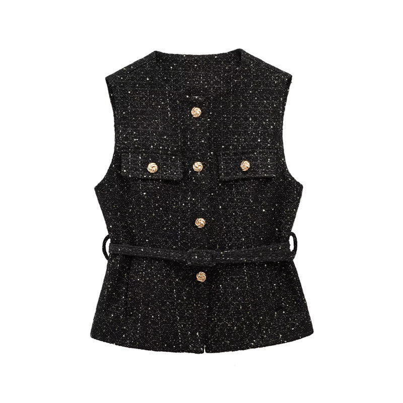 Women's knit V-neck vest by My Store