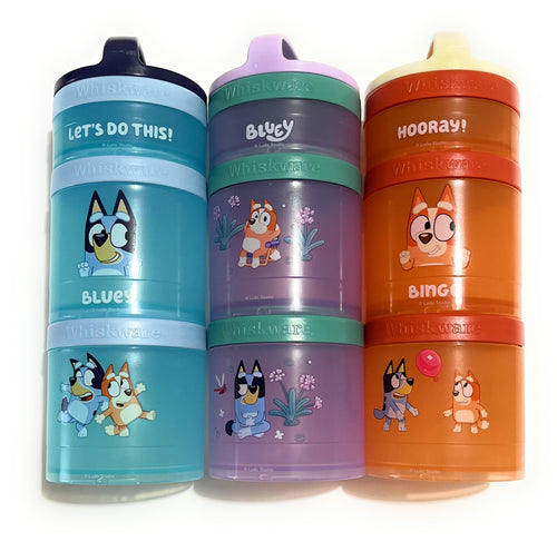 Whiskware Snacks Stacks container with multiple compartments for snacks, featuring a clear lid and colorful interior, by BACKUPMYFILESNOW.COM®.