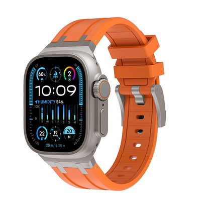 My Store liquid silicone trendy strap close-up, showing its smooth, flexible design