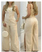 Black backupmyfilesnow vest jumpsuit with adjustable straps and front pockets, displayed on a mannequin.