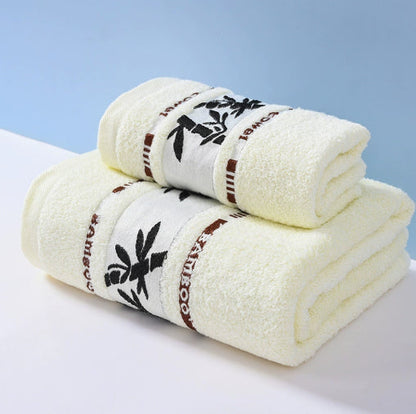 Bamboo charcoal fiber bath towel in soft, textured fabric against a clean background