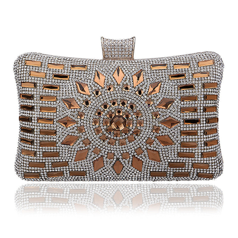 Women's Cheongsam luxury diamond dinner bag with sparkling embellishments and elegant compact design