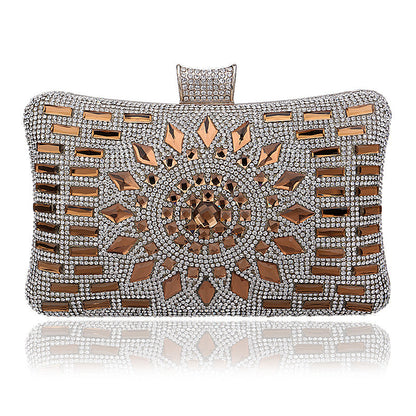 Women's Cheongsam luxury diamond dinner bag with sparkling embellishments and elegant compact design